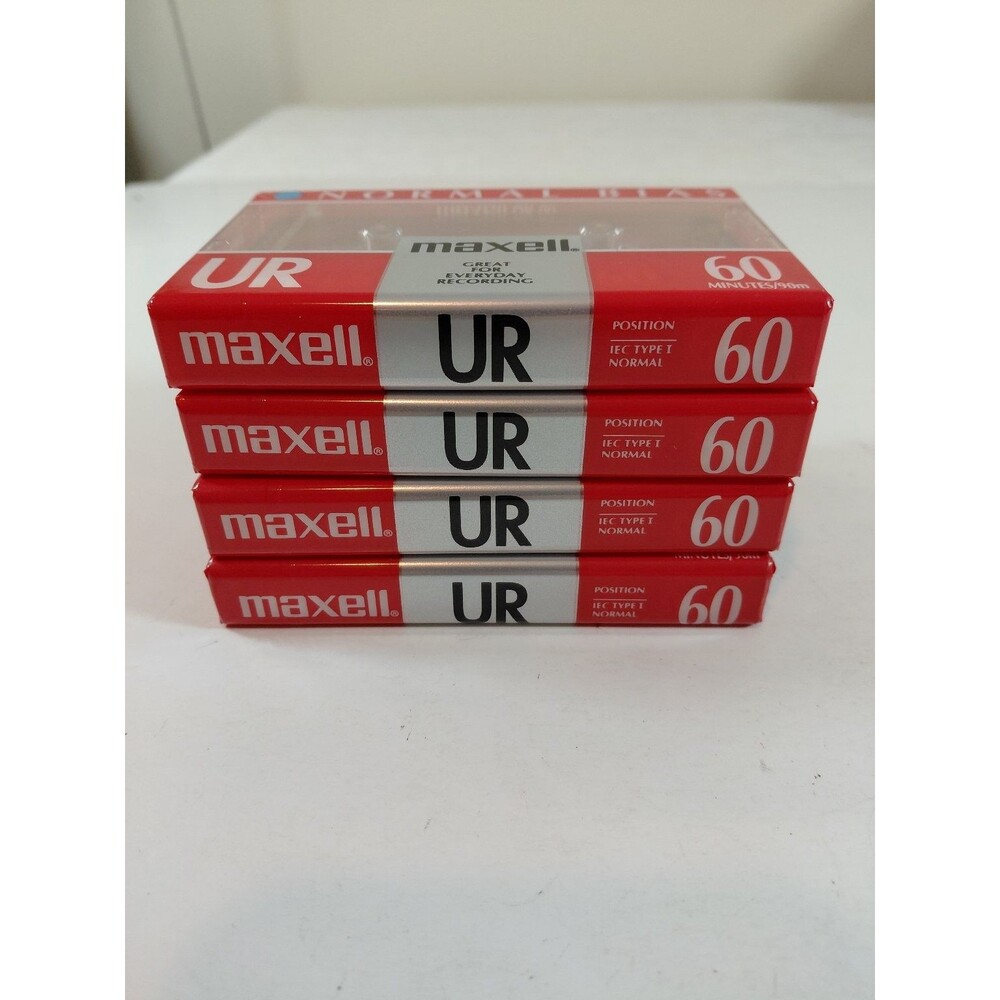 Maxell UR C-60 Type I Normal Blank Cassette Tape 4pk